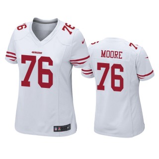 Women's San Francisco 49ers Jaylon Moore White Game Jersey
