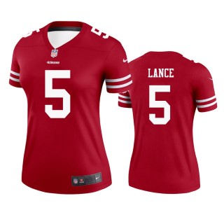 San Francisco 49ers Trey Lance Scarlet Legend Jersey - Women's