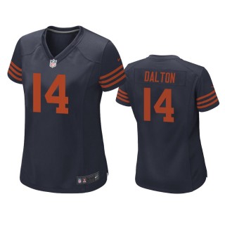 Women's Chicago Bears Andy Dalton Navy Throwback Game Jersey