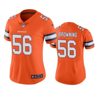 Women's Denver Broncos Baron Browning Orange Color Rush Limited Jersey