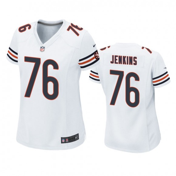 Women's Chicago Bears Teven Jenkins White Game Jersey