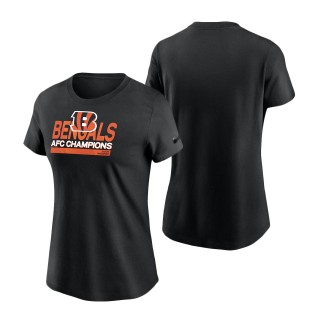 Women's Cincinnati Bengals Black 2021 AFC Champions T-Shirt