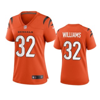 Women's Cincinnati Bengals Trayveon Williams Orange 2021 Game Jersey
