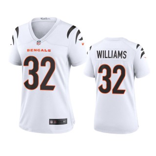 Women's Cincinnati Bengals Trayveon Williams White 2021 Game Jersey