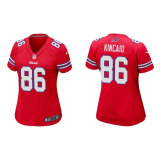 Women's Dalton Kincaid Red 2023 NFL Draft Game Jersey