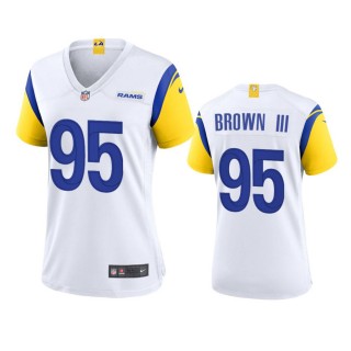 Women's Los Angeles Rams Bobby Brown III White Alternate Game Jersey