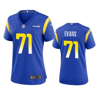 Women's Los Angeles Rams Bobby Evans Royal Game Jersey