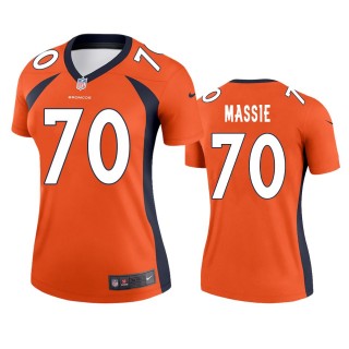 Denver Broncos Bobby Massie Orange Legend Jersey - Women's