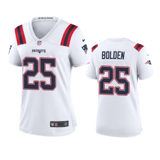 Women's New England Patriots Brandon Bolden White Game Jersey