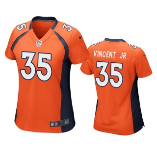 Women's Denver Broncos Kary Vincent Jr. Orange Game Jersey