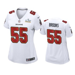 Women's Tampa Bay Buccaneers Derrick Brooks White Super Bowl LV Game Fashion Jersey
