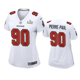 Women's Tampa Bay Buccaneers Jason Pierre-Paul White Super Bowl LV Game Fashion Jersey