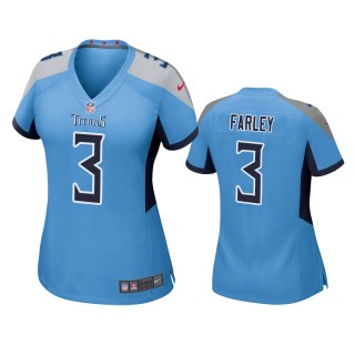 Women's Tennessee Titans Caleb Farley Light Blue Game Jersey