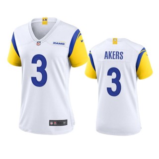 Women's Los Angeles Rams Cam Akers White Alternate Game Jersey