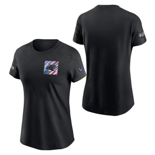 Women's Carolina Panthers Black 2023 NFL Crucial Catch Sideline T-Shirt