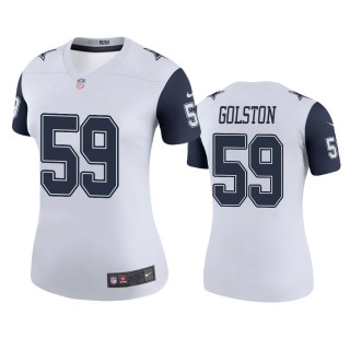 Dallas Cowboys Chauncey Golston White Color Rush Legend Jersey - Women's
