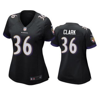 Women's Baltimore Ravens Chuck Clark Black Game Jersey