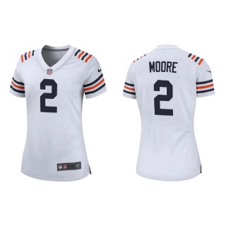 Women's Chicago Bears D.J. Moore White Classic Game Jersey