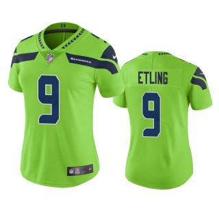 Women's Seattle Seahawks Danny Etling Green Color Rush Limited Jersey