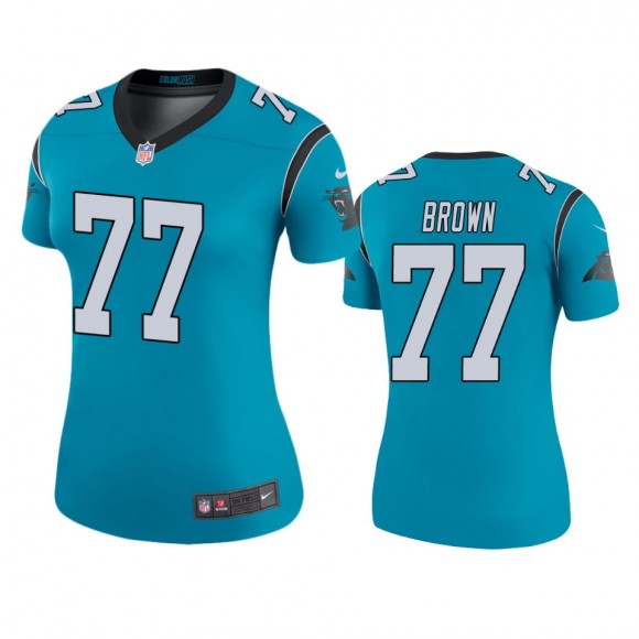 Carolina Panthers Deonte Brown Blue Color Rush Legend Jersey - Women's