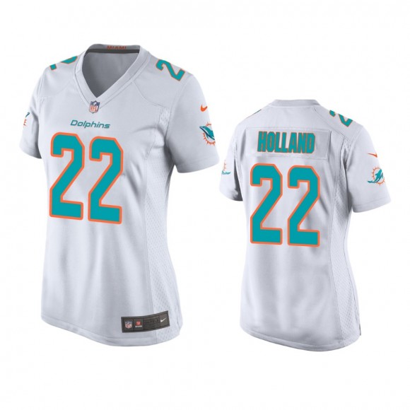 Women's Miami Dolphins Jevon Holland White Game Jersey