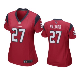 Women's Houston Texans Dontrell Hilliard Red Game Jersey