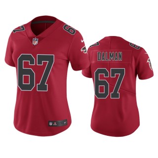 Women's Atlanta Falcons Drew Dalman Red Color Rush Limited Jersey