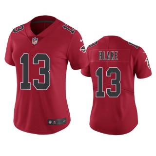 Women's Atlanta Falcons Christian Blake Red Color Rush Limited Jersey