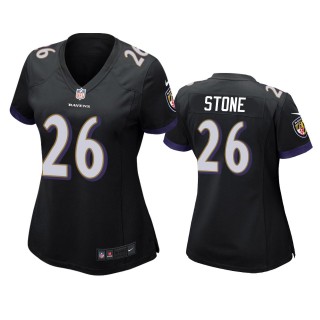 Women's Baltimore Ravens Geno Stone Black Game Jersey