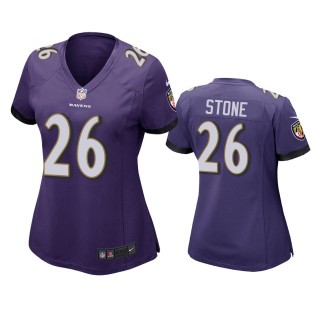 Women's Baltimore Ravens Geno Stone Purple Game Jersey