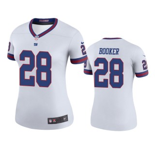 New York Giants Devontae Booker White Color Rush Legend Jersey - Women's