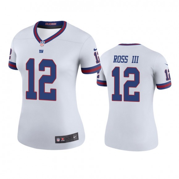 New York Giants John Ross III White Color Rush Legend Jersey - Women's