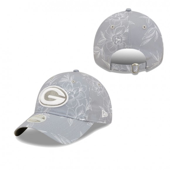 Women's Green Bay Packers Gray Botanic 9TWENTY Adjustable Hat
