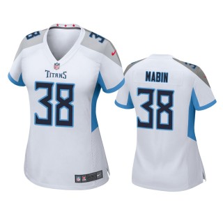 Women's Tennessee Titans Greg Mabin White Game Jersey