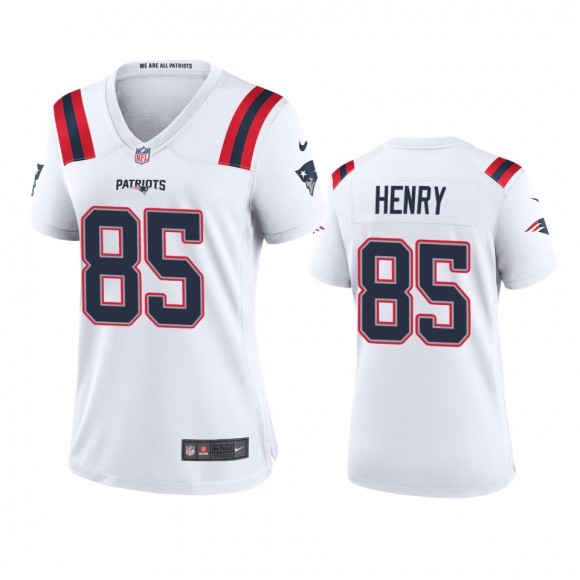 Women's New England Patriots Hunter Henry White Game Jersey