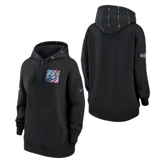 Women's Indianapolis Colts Black 2023 Crucial Catch Club Pullover Hoodie