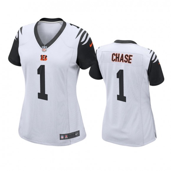 Women's Cincinnati Bengals Ja'Marr Chase White Alternate Game Jersey