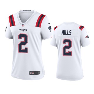 Women's New England Patriots Jalen Mills White Game Jersey