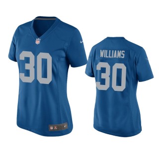 Women's Detroit Lions Jamaal Williams Blue Throwback Game Jersey