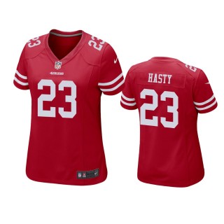 Women's San Francisco 49ers JaMycal Hasty Scarlet Game Jersey