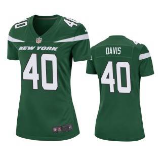 Women's New York Jets Jarrad Davis Green Game Jersey