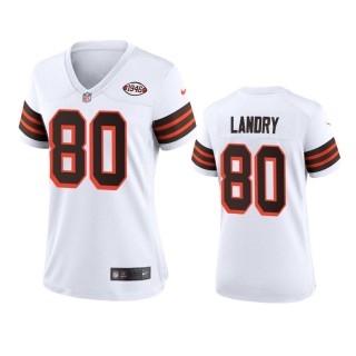 Women's Cleveland Browns Jarvis Landry White 1946 Collection Alternate Game Jersey