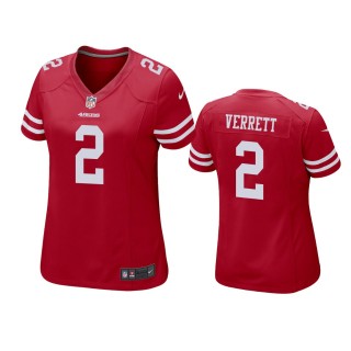 Women's San Francisco 49ers Jason Verrett Scarlet Game Jersey