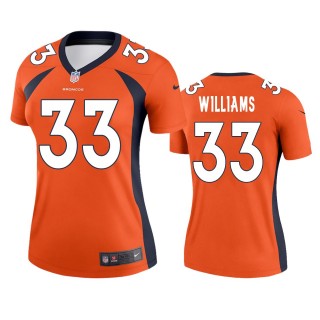 Denver Broncos Javonte Williams Orange Legend Jersey - Women's