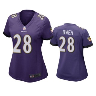 Women's Baltimore Ravens Jayson Oweh Purple Game Jersey