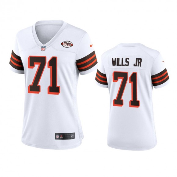 Women's Cleveland Browns Jedrick Wills White 1946 Collection Alternate Game Jersey