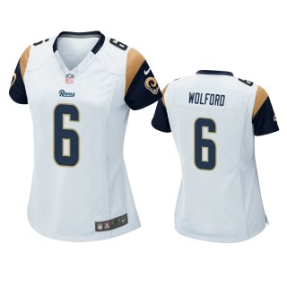 Women's Los Angeles Rams John Wolford White Game Jersey