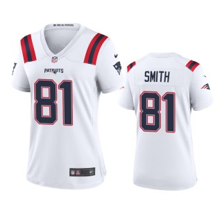 Women's New England Patriots Jonnu Smith White Game Jersey