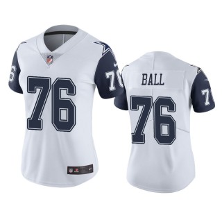 Women's Dallas Cowboys Josh Ball White Color Rush Limited Jersey