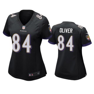 Women's Baltimore Ravens Josh Oliver Black Game Jersey